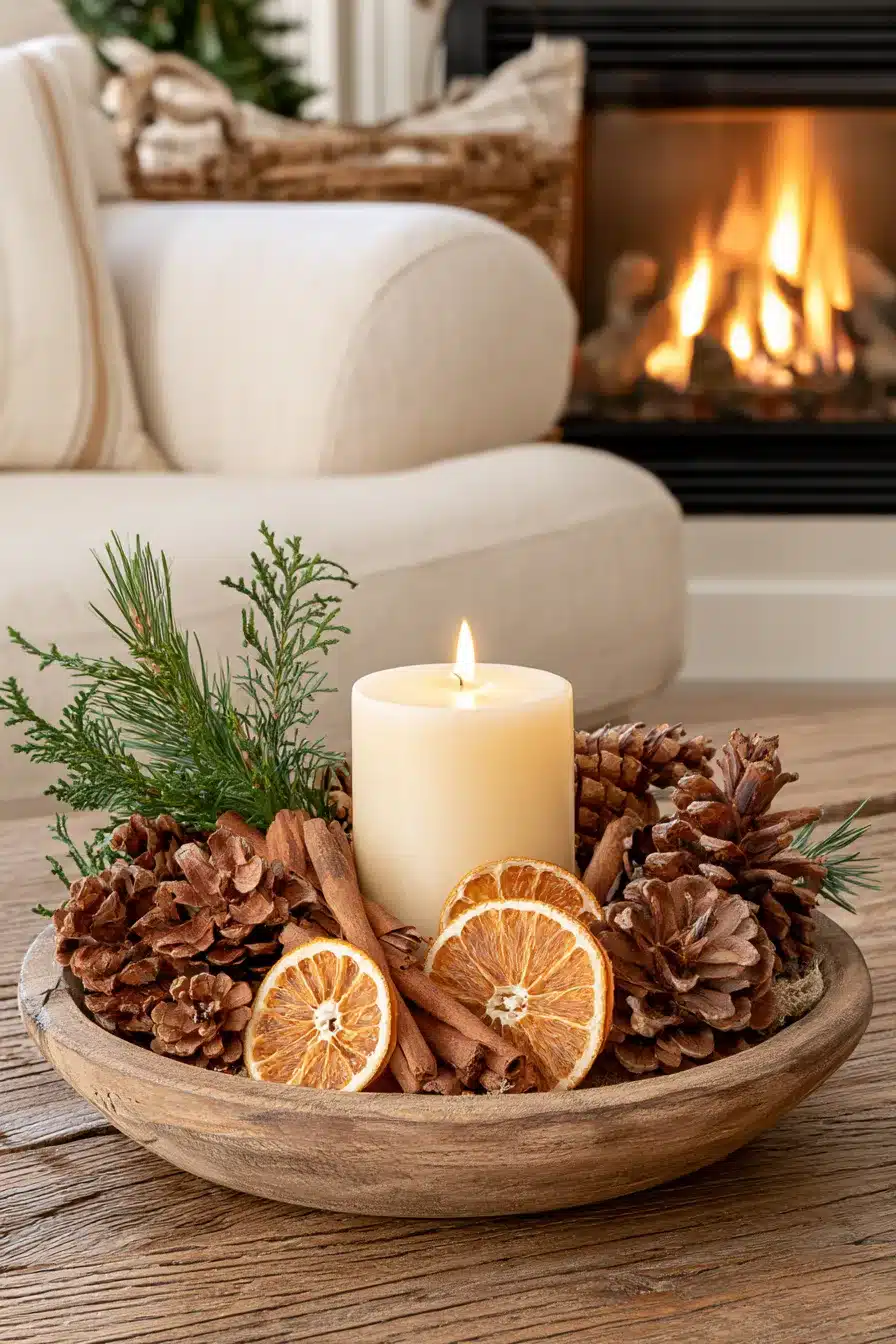 27 Cozy Christmas Coffee Table Decor Ideas To Make Your Living Room Shine