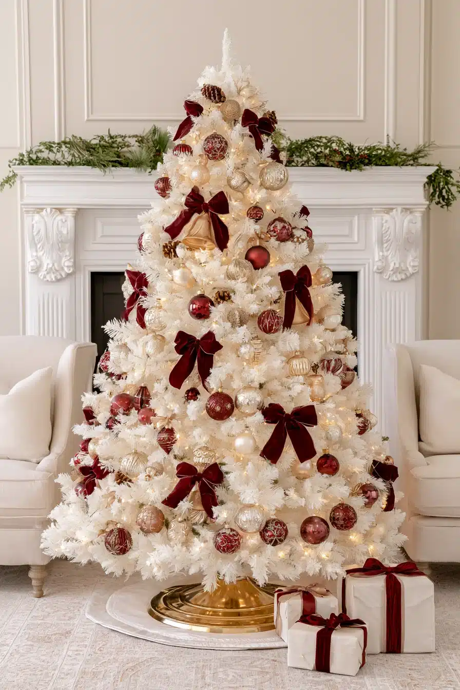 27 Magical White Christmas Tree Ideas For A Dreamy Holiday Home