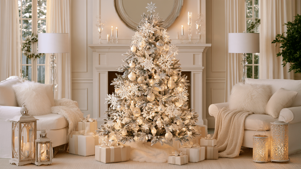 27 Magical White Christmas Tree Ideas For A Dreamy Holiday Home