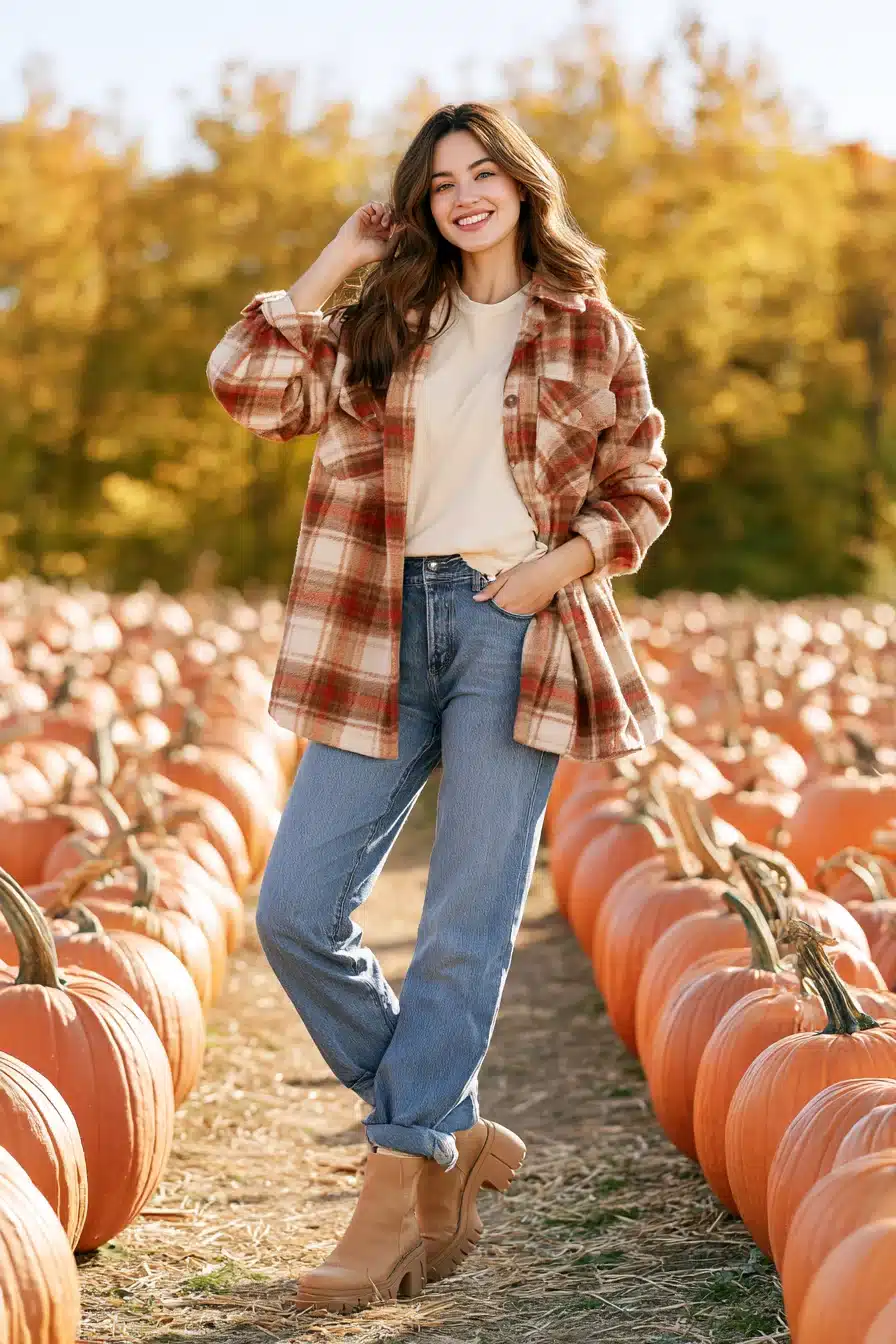 27 Cute Pumpkin Patch Outfit Ideas for a Cozy Autumn Adventure