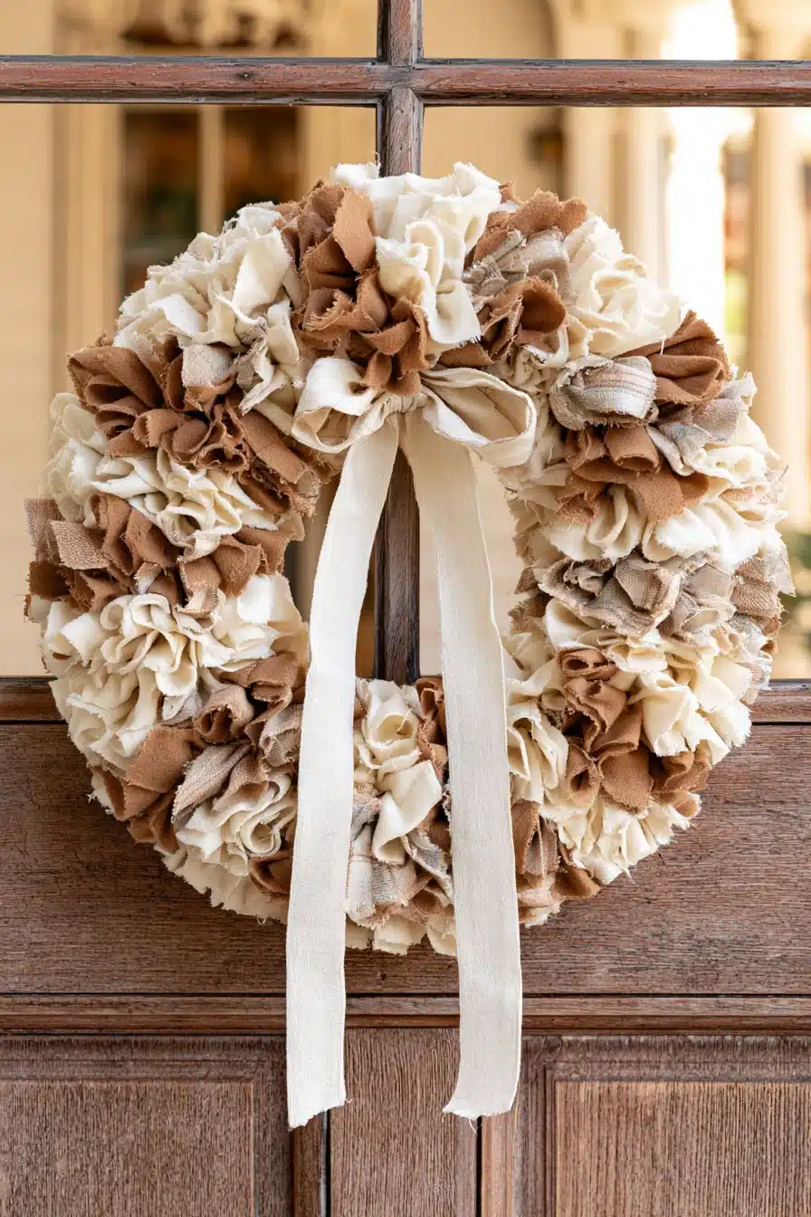 27 Charming Rag Wreaths to Add Cozy Color and Handmade Style to Your Door
