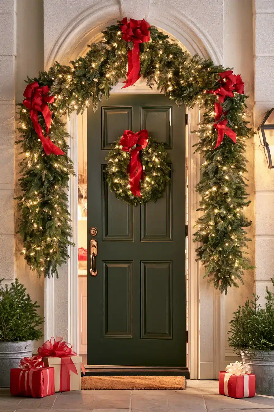27 Beautiful Christmas Door Decorations for a Warm Holiday Welcome
