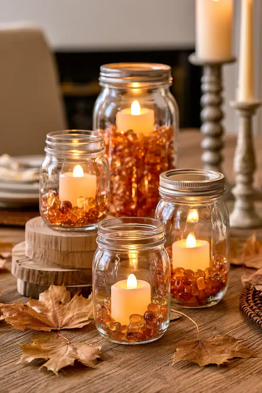 27 Cozy Fall Mason Jar Centerpieces That Bring Autumn Charm to Your Table