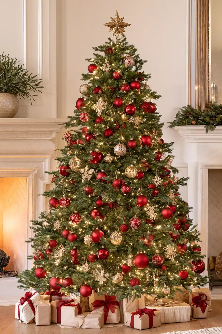 27 Timeless Traditional Christmas Tree Ideas for a Warm and Festive Home