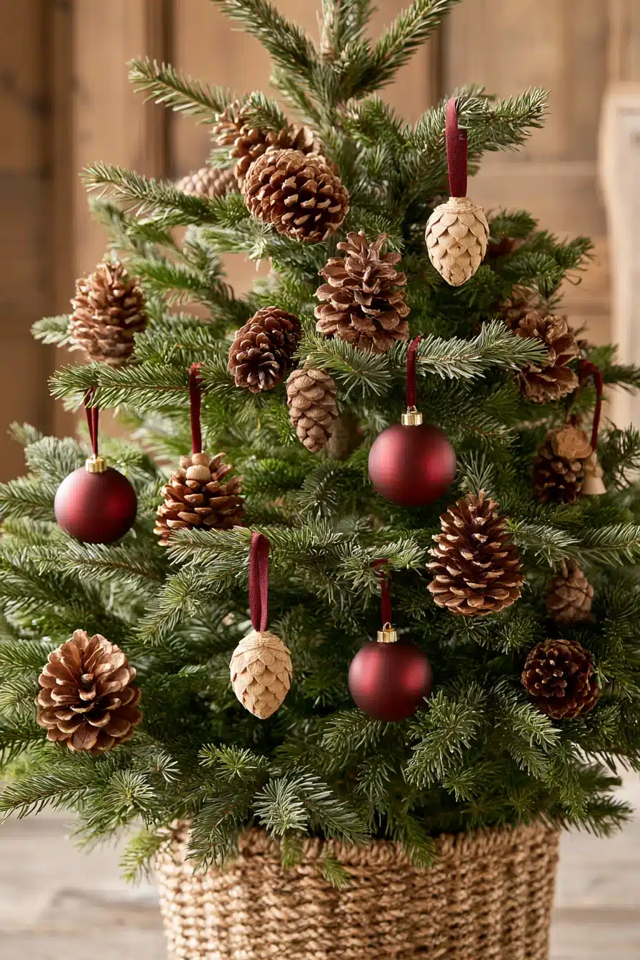 27 Elegant Burgundy Christmas Tree Ideas for a Warm and Festive Home