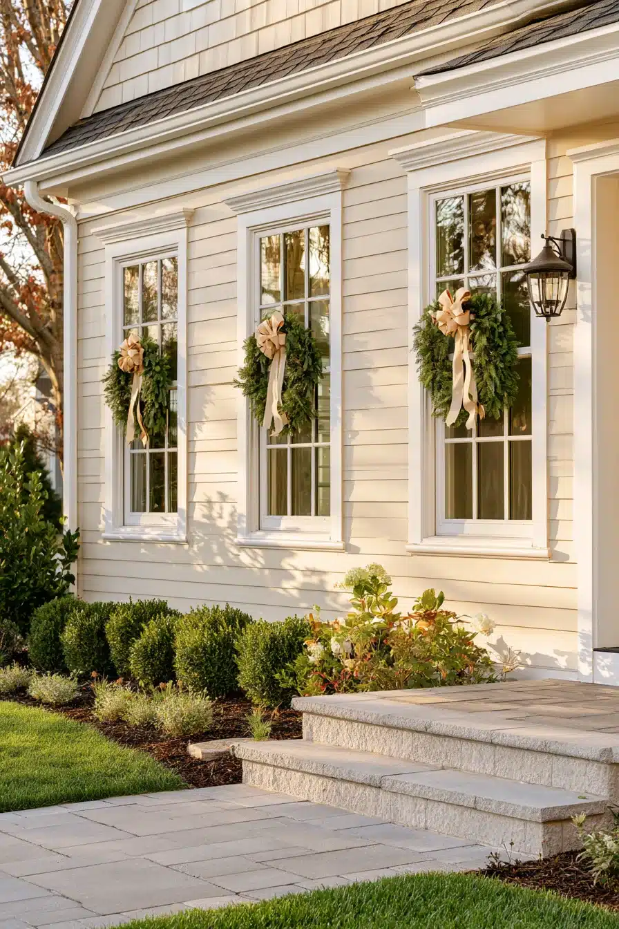 27 Beautiful Wreaths on Windows Ideas for a Cozy and Inviting Home
