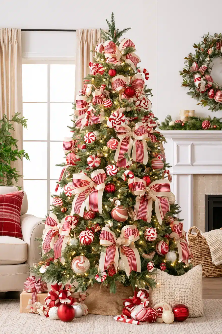 27 Whimsical Candyland Christmas Tree Ideas for a Sweet and Colorful Holiday