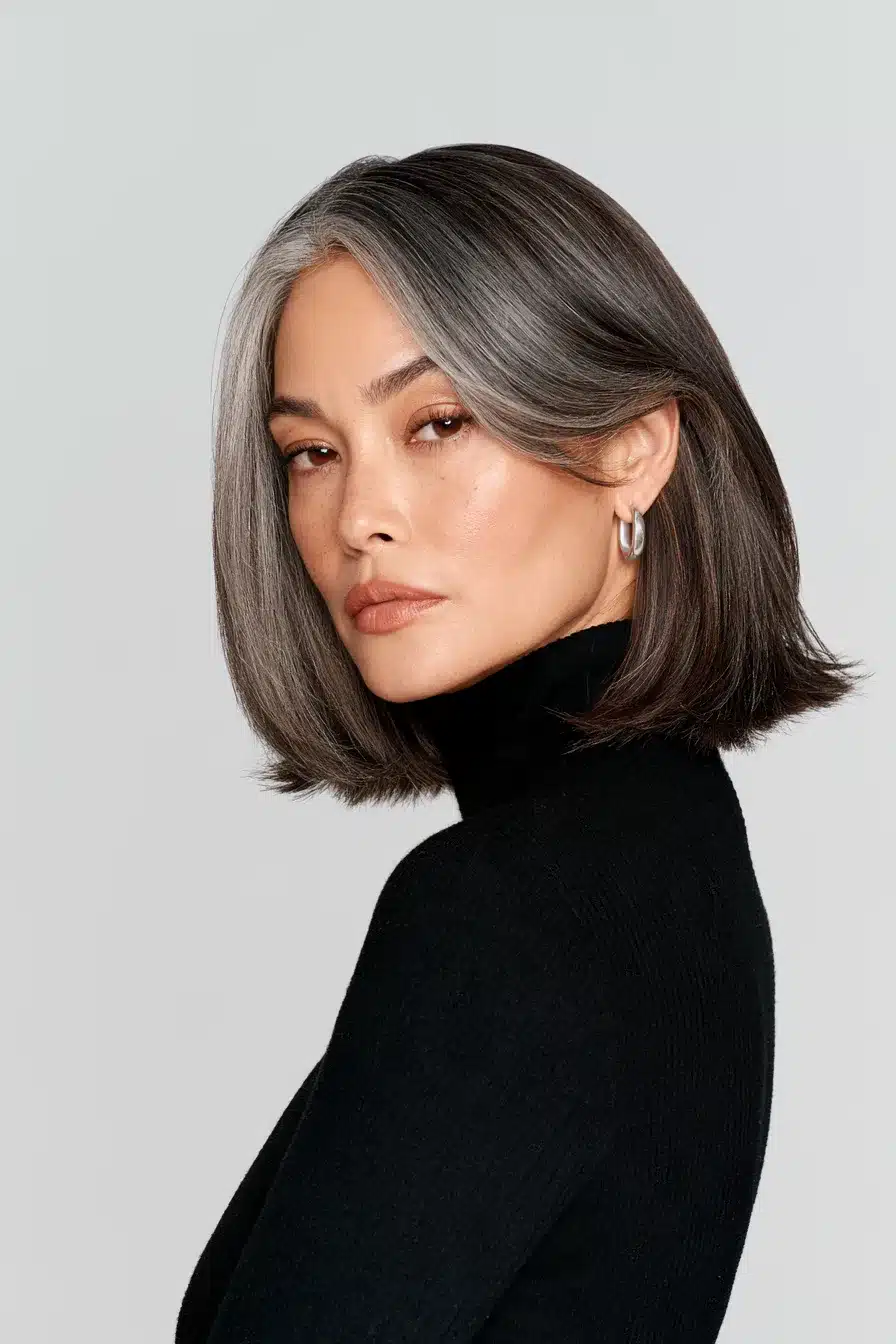27 Beautiful Grey Blending Ideas for Dark Hair to Embrace Your Silver Strands