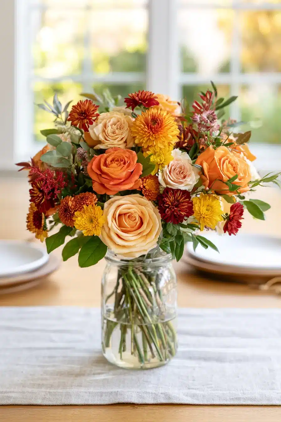 27 Cozy Fall Mason Jar Centerpieces That Bring Autumn Charm to Your Table