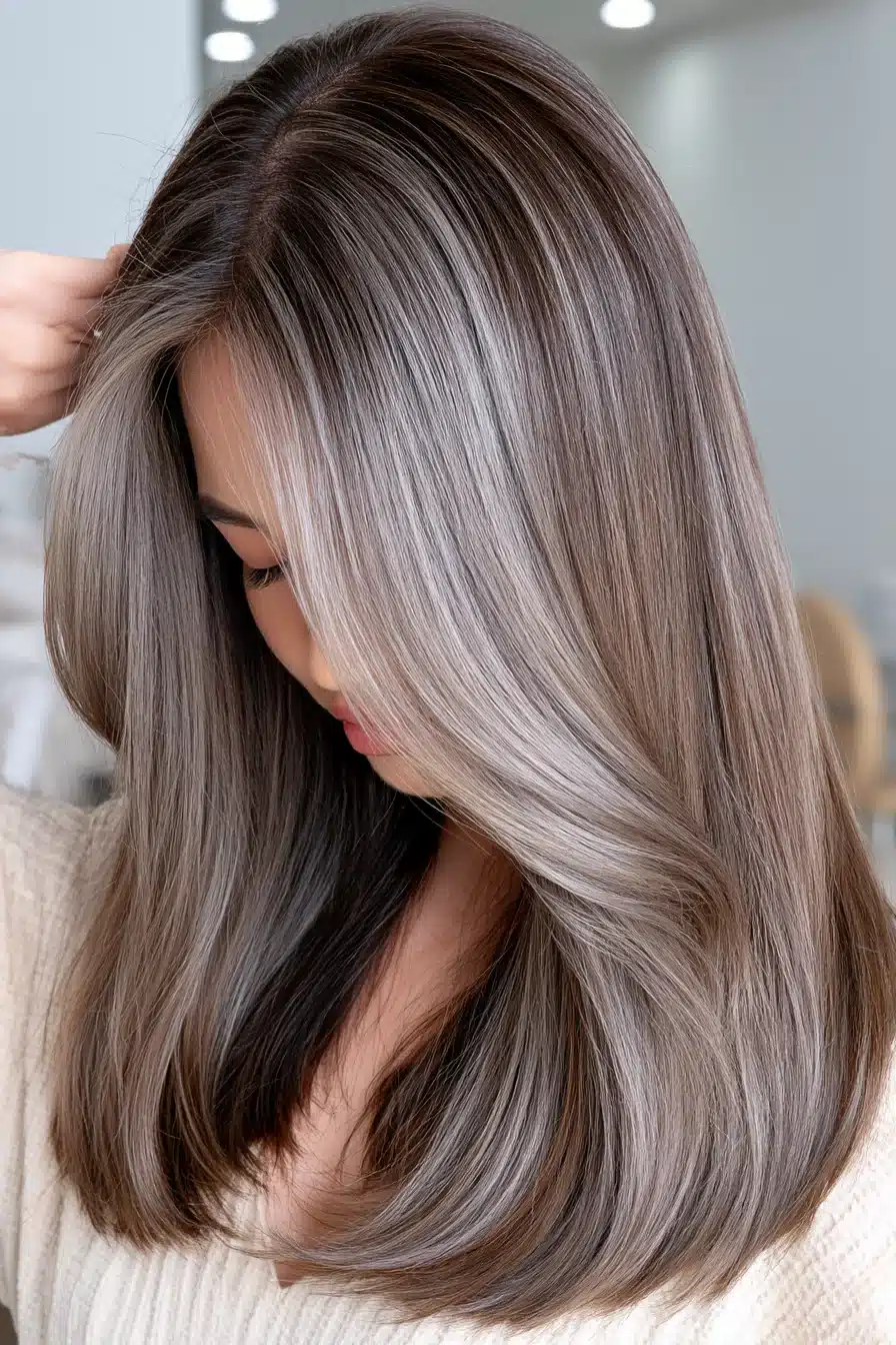 27 Beautiful Grey Blending Ideas for Dark Hair to Embrace Your Silver Strands