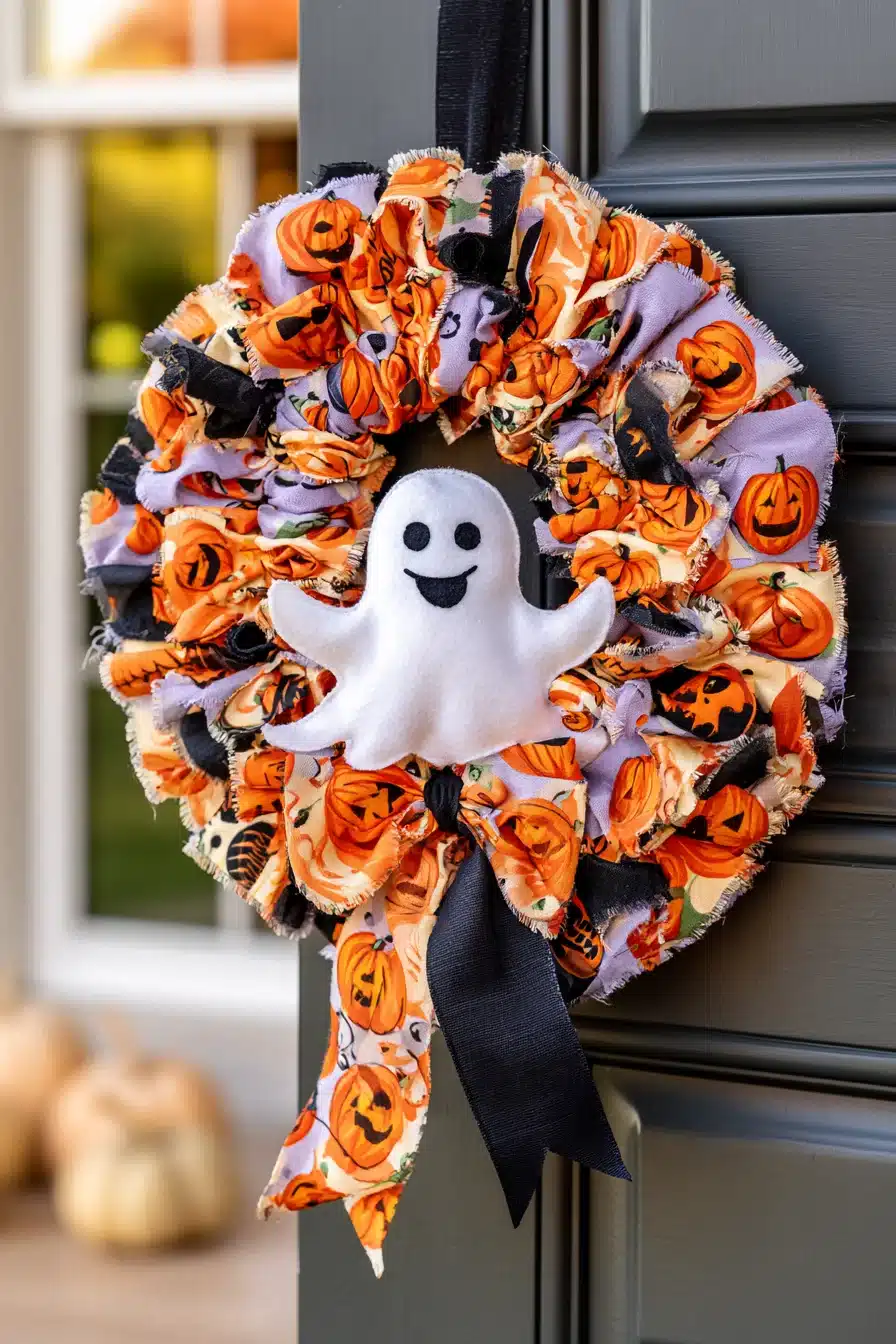 27 Charming Rag Wreaths to Add Cozy Color and Handmade Style to Your Door