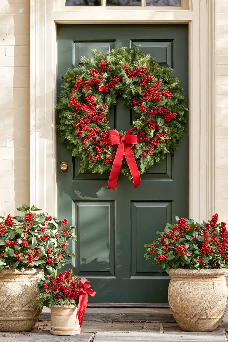 27 Beautiful Christmas Door Decorations for a Warm Holiday Welcome