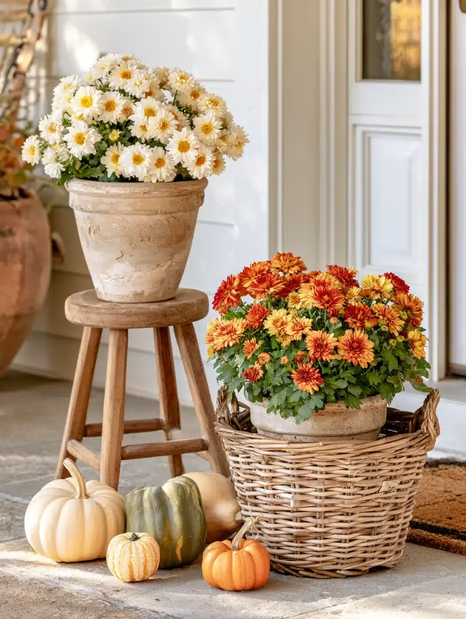 27 Beautiful Mums Front Porch Ideas for a Colorful Autumn Welcome