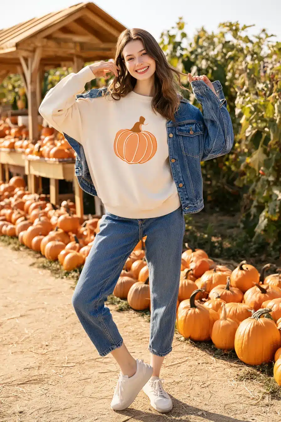27 Cute Pumpkin Patch Outfit Ideas for a Cozy Autumn Adventure
