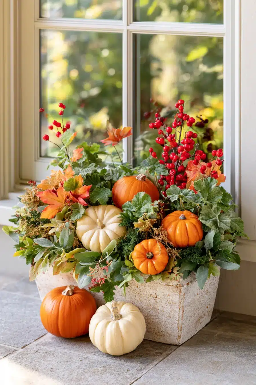 27 Cozy Small Porch Fall Decorating Ideas for a Warm Autumn Welcome