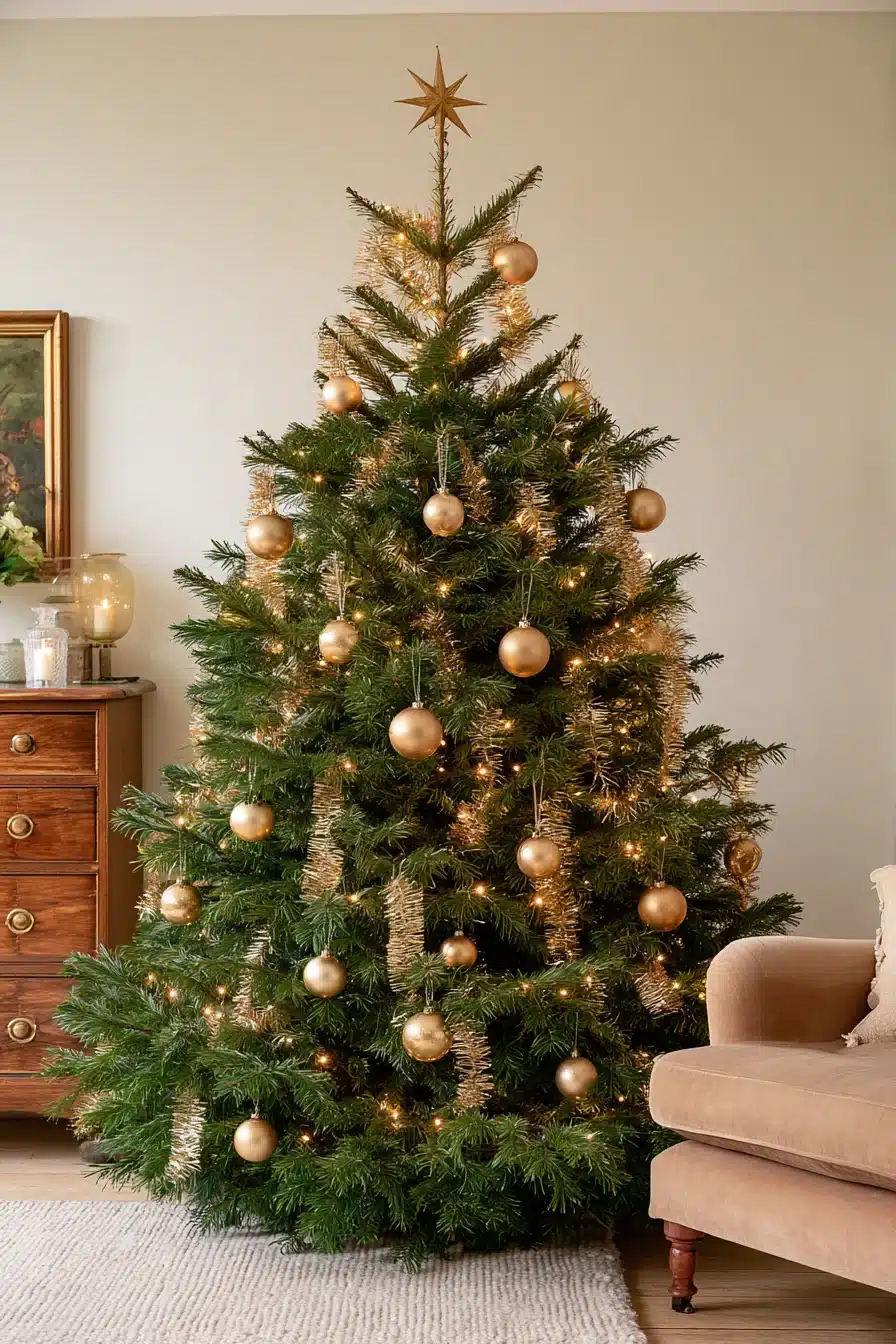 27 Stunning Gold Christmas Tree Ideas to Make Your Holiday Home Sparkle