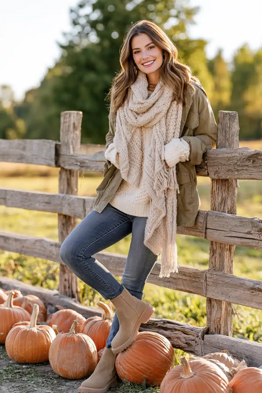 27 Cute Pumpkin Patch Outfit Ideas for a Cozy Autumn Adventure