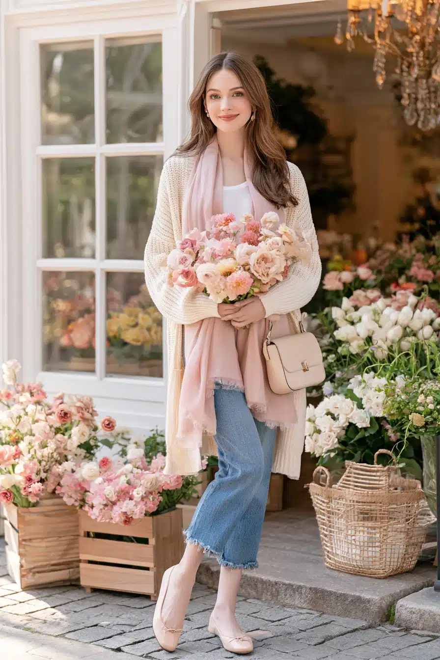 27 Pretty Pink Scarf Outfit Ideas to Brighten Your Cold Weather Wardrobe