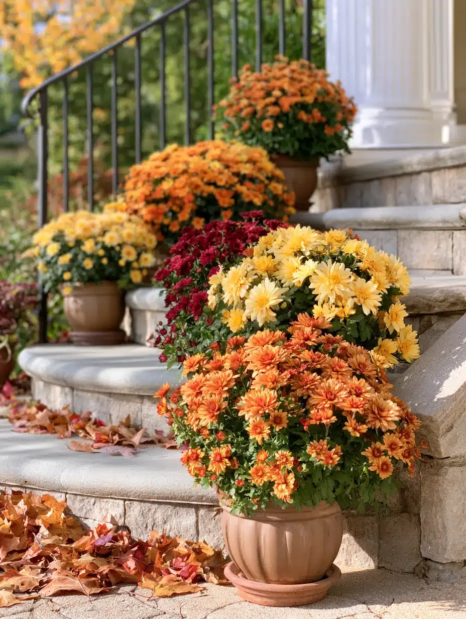 27 Beautiful Mums Front Porch Ideas for a Colorful Autumn Welcome