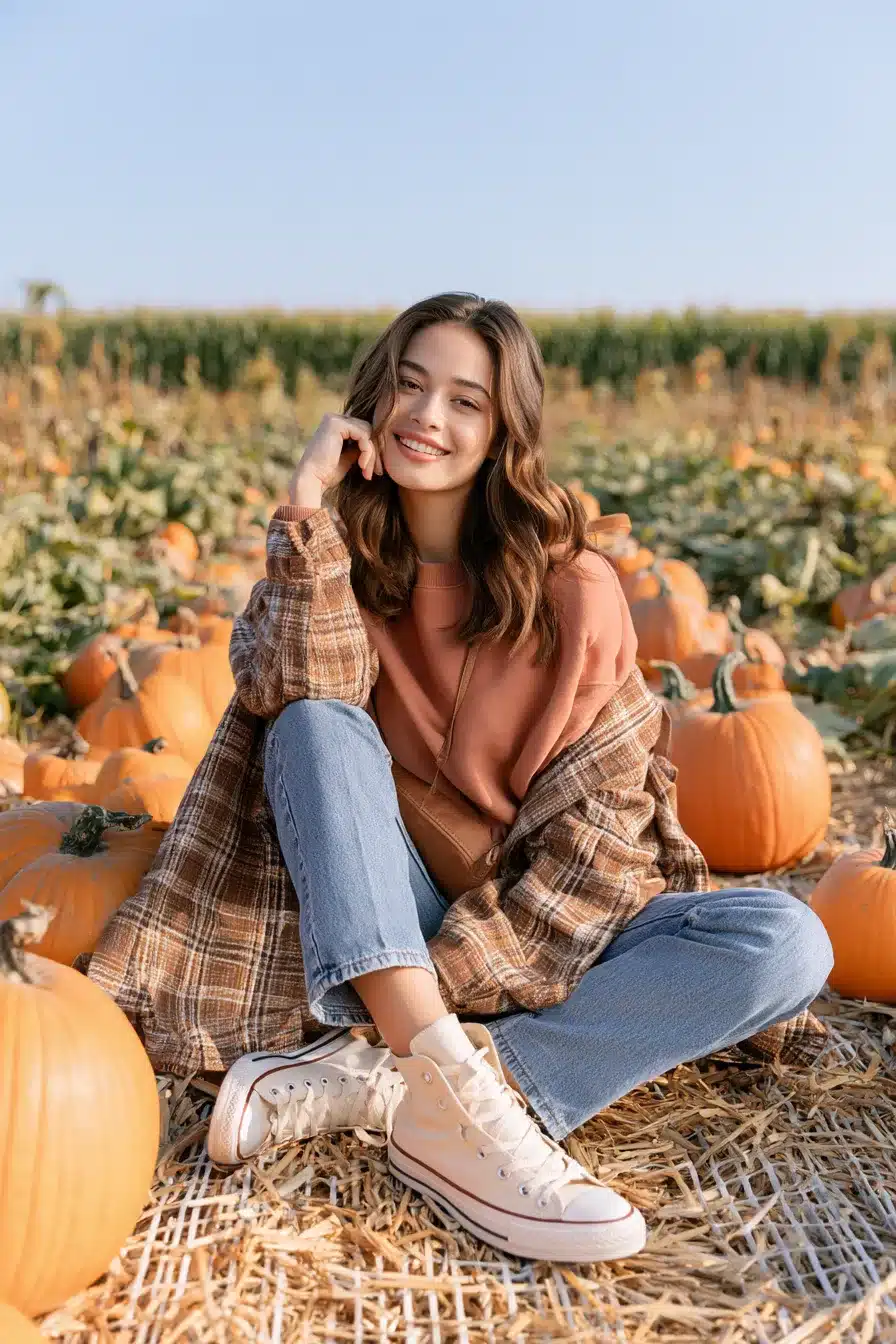 27 Cute Pumpkin Patch Outfit Ideas for a Cozy Autumn Adventure