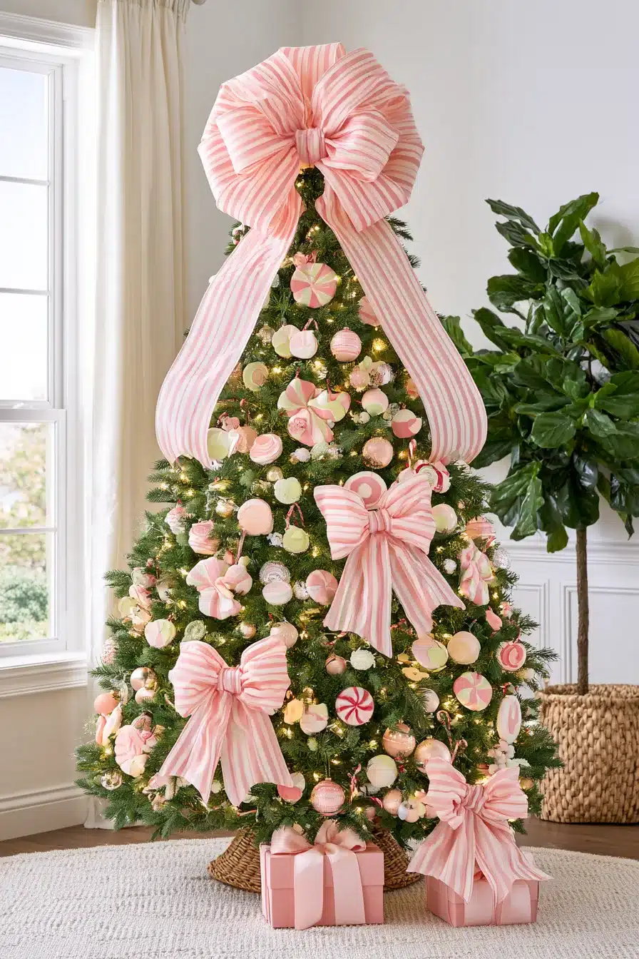 27 Whimsical Candyland Christmas Tree Ideas for a Sweet and Colorful Holiday