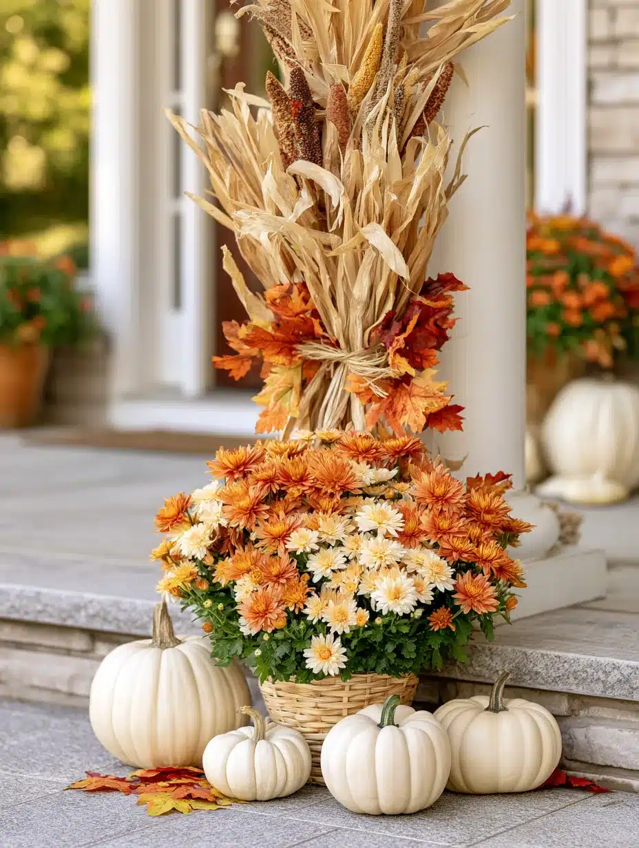 27 Beautiful Mums Front Porch Ideas for a Colorful Autumn Welcome