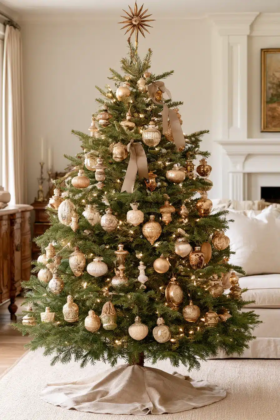 27 Stunning Gold Christmas Tree Ideas to Make Your Holiday Home Sparkle