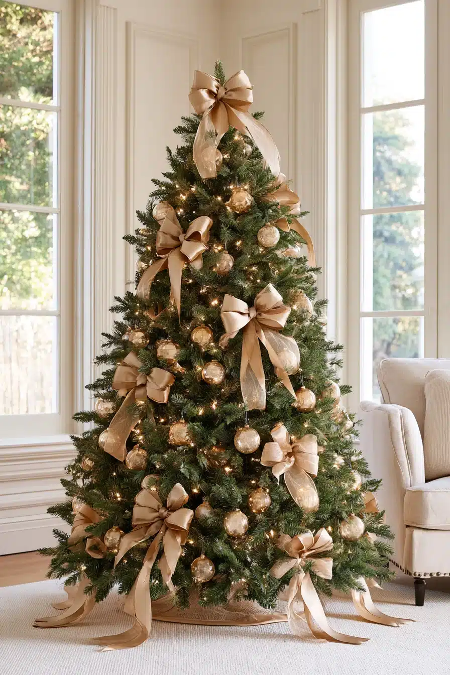 27 Stunning Gold Christmas Tree Ideas to Make Your Holiday Home Sparkle