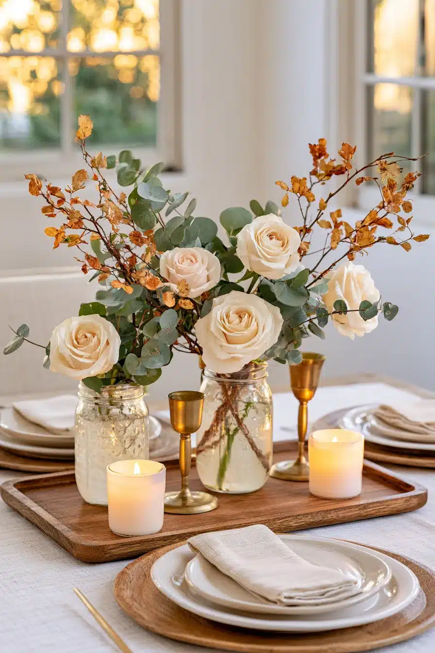 27 Cozy Fall Mason Jar Centerpieces That Bring Autumn Charm to Your Table
