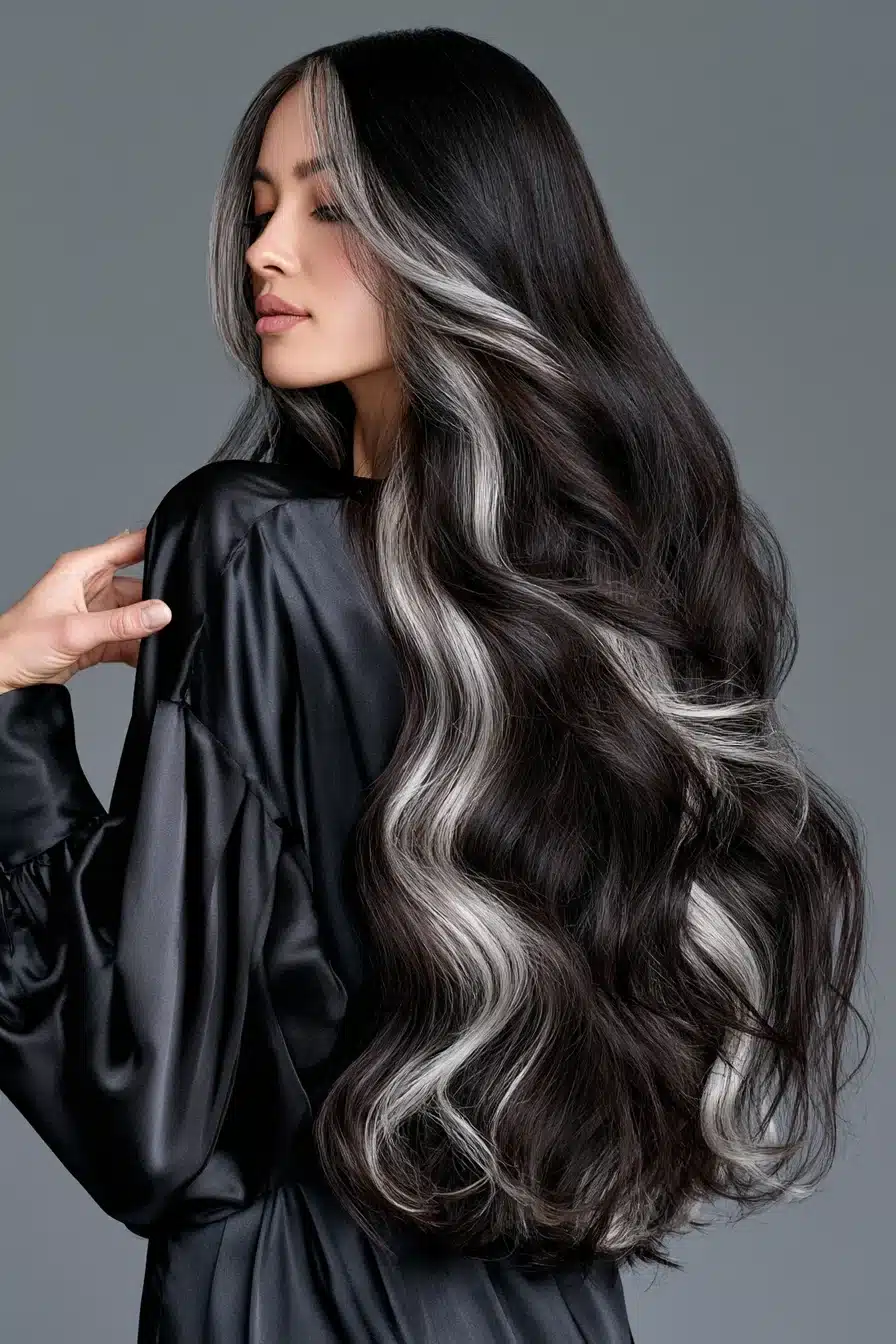 27 Beautiful Grey Blending Ideas for Dark Hair to Embrace Your Silver Strands