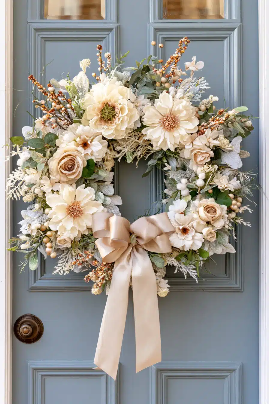 27 Beautiful Winter Wreaths for Front Door Decor That Welcomes You Home
