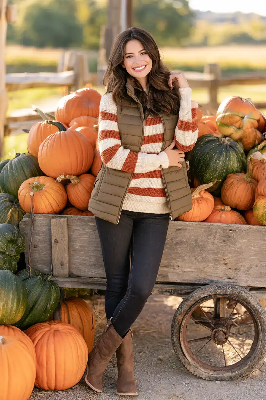 27 Cute Pumpkin Patch Outfit Ideas for a Cozy Autumn Adventure