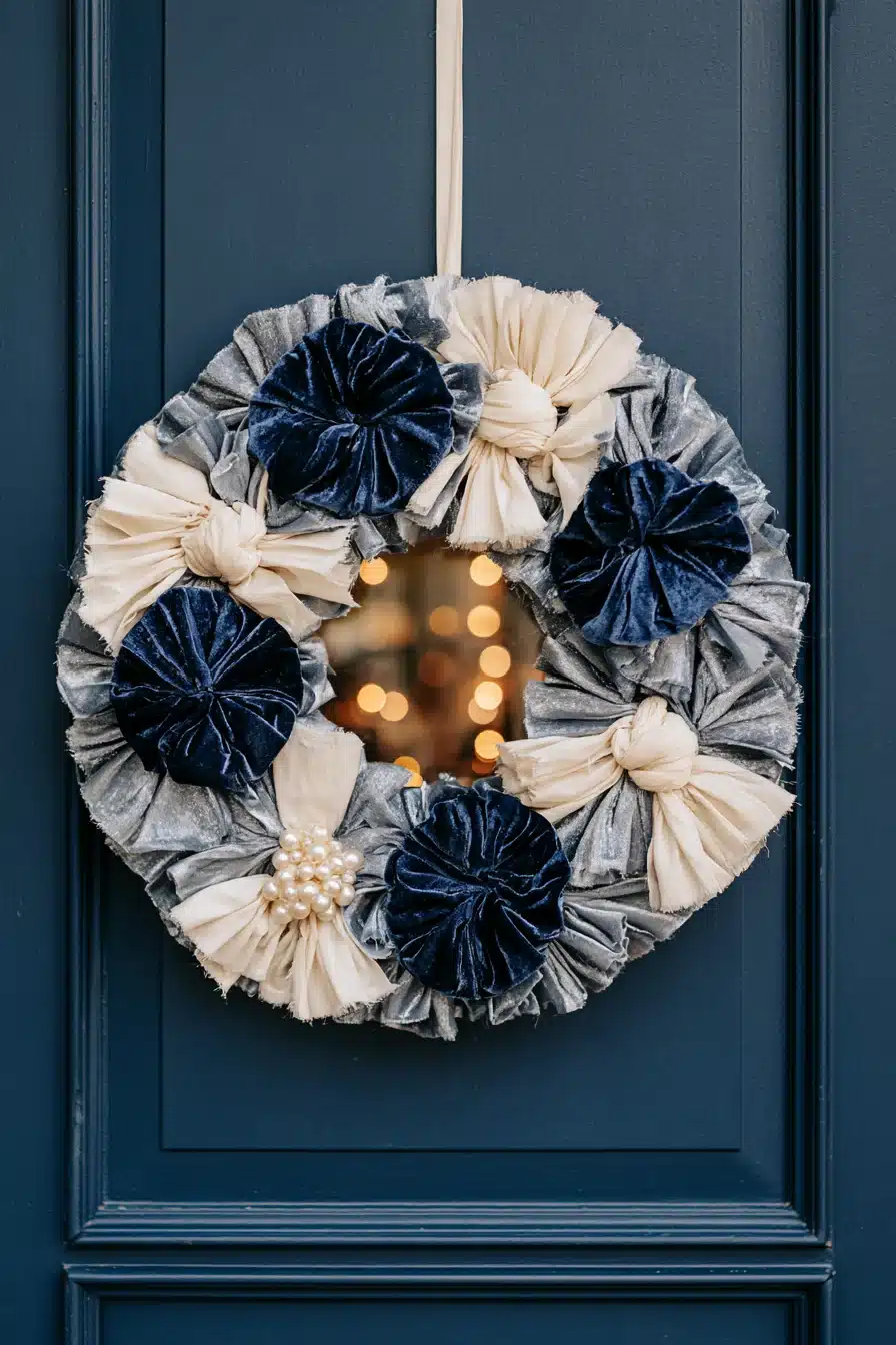 27 Charming Rag Wreaths to Add Cozy Color and Handmade Style to Your Door
