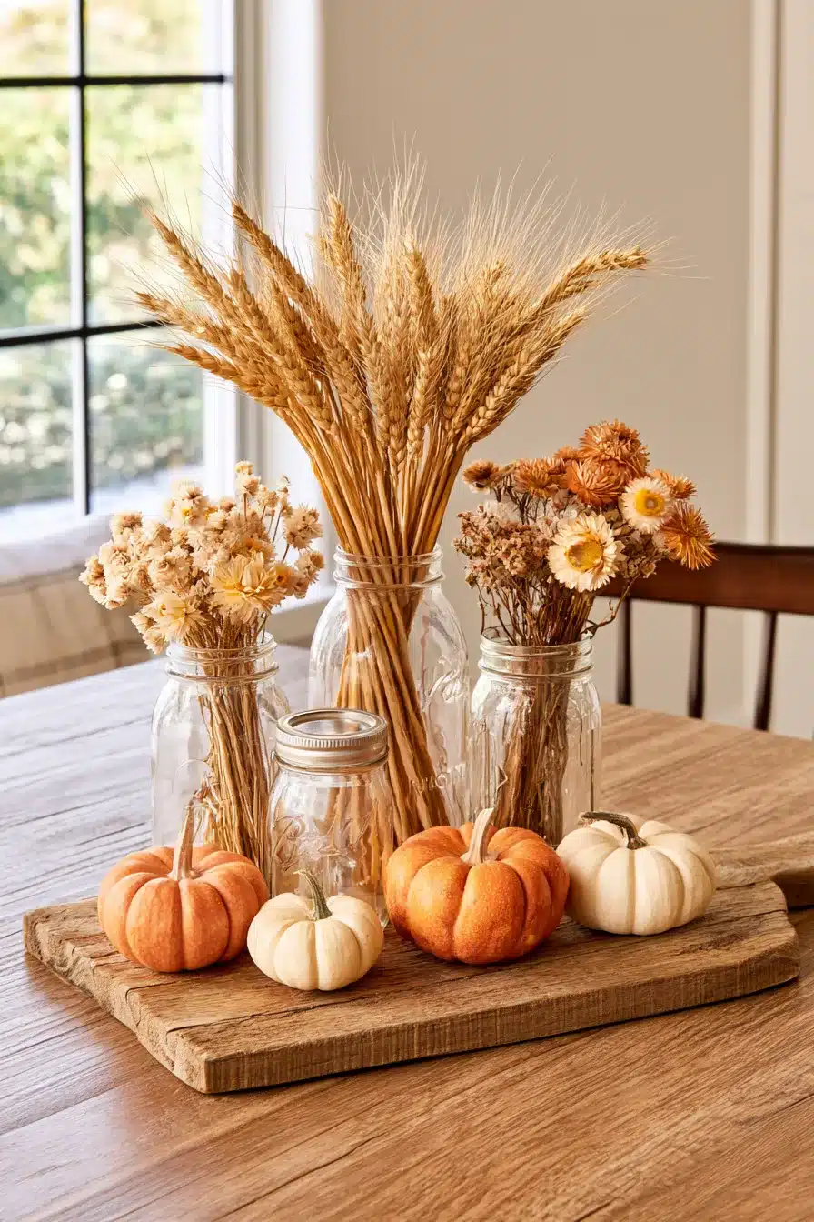 27 Cozy Fall Mason Jar Centerpieces That Bring Autumn Charm to Your Table
