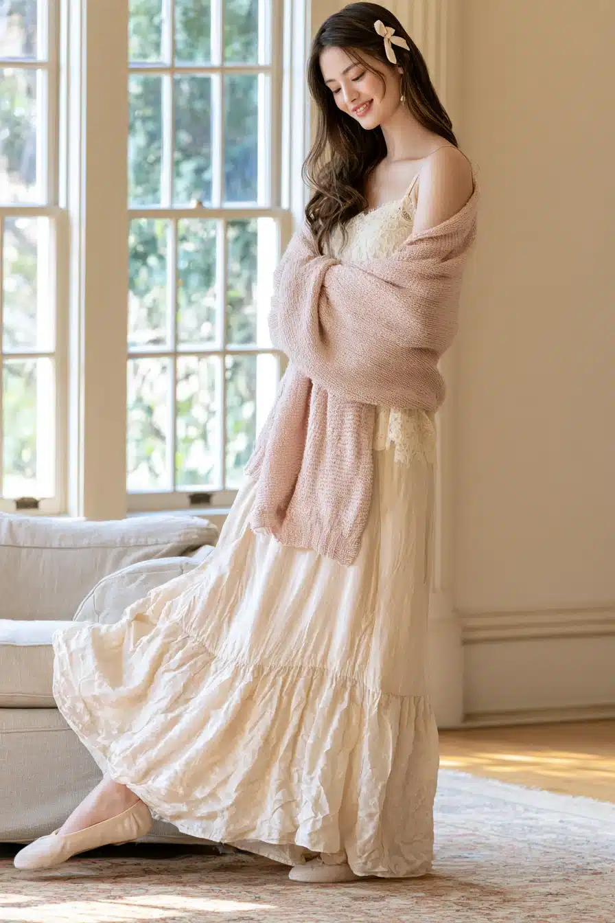 27 Beautiful Coquette Outfit Ideas With Bows Lace and Pearls