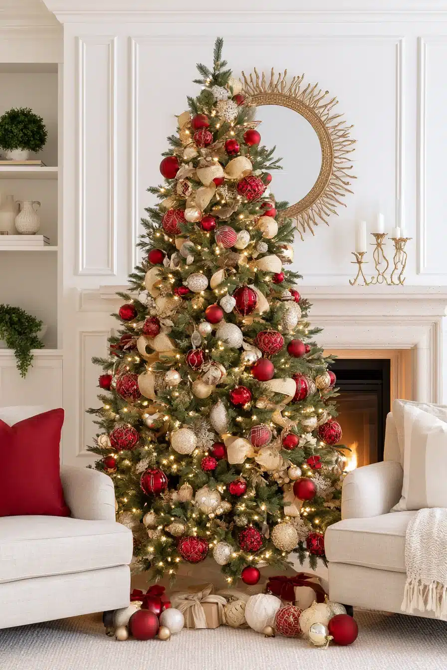 27 Timeless Traditional Christmas Tree Ideas for a Warm and Festive Home