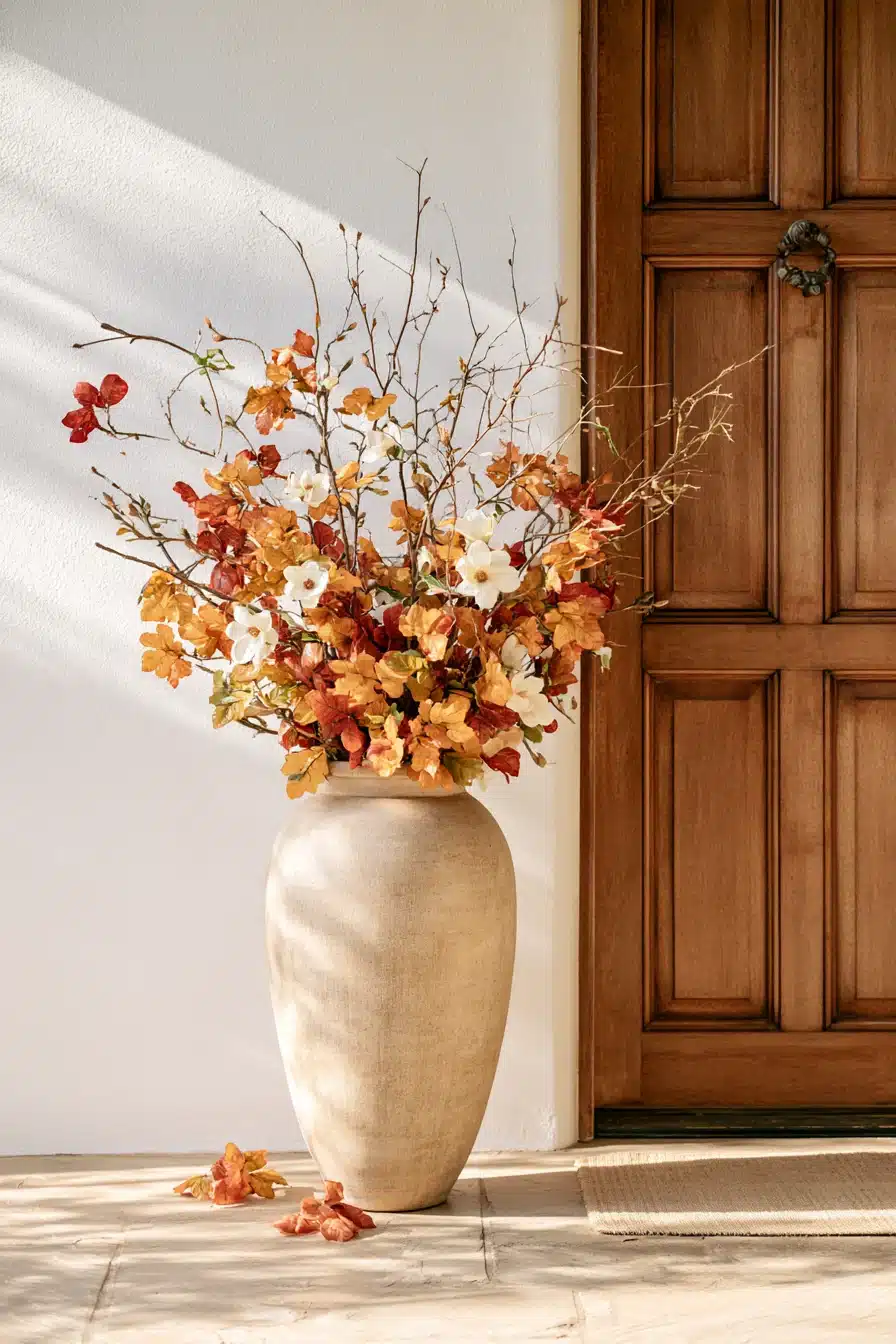 27 Cozy Small Porch Fall Decorating Ideas for a Warm Autumn Welcome