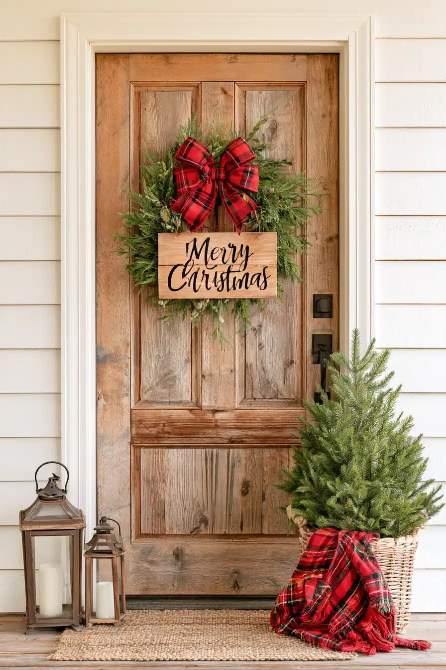 27 Beautiful Christmas Door Decorations for a Warm Holiday Welcome
