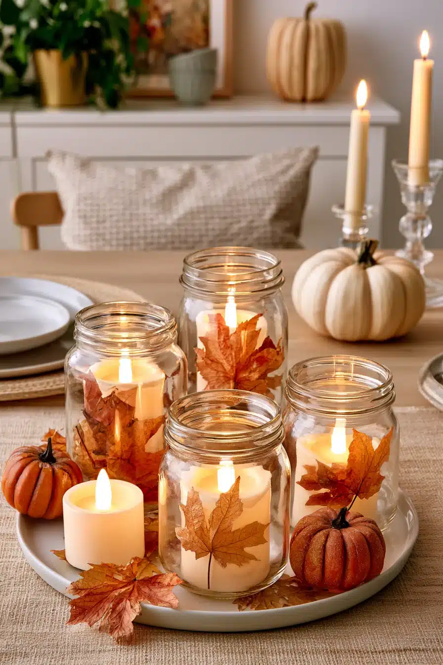 27 Cozy Fall Mason Jar Centerpieces That Bring Autumn Charm to Your Table