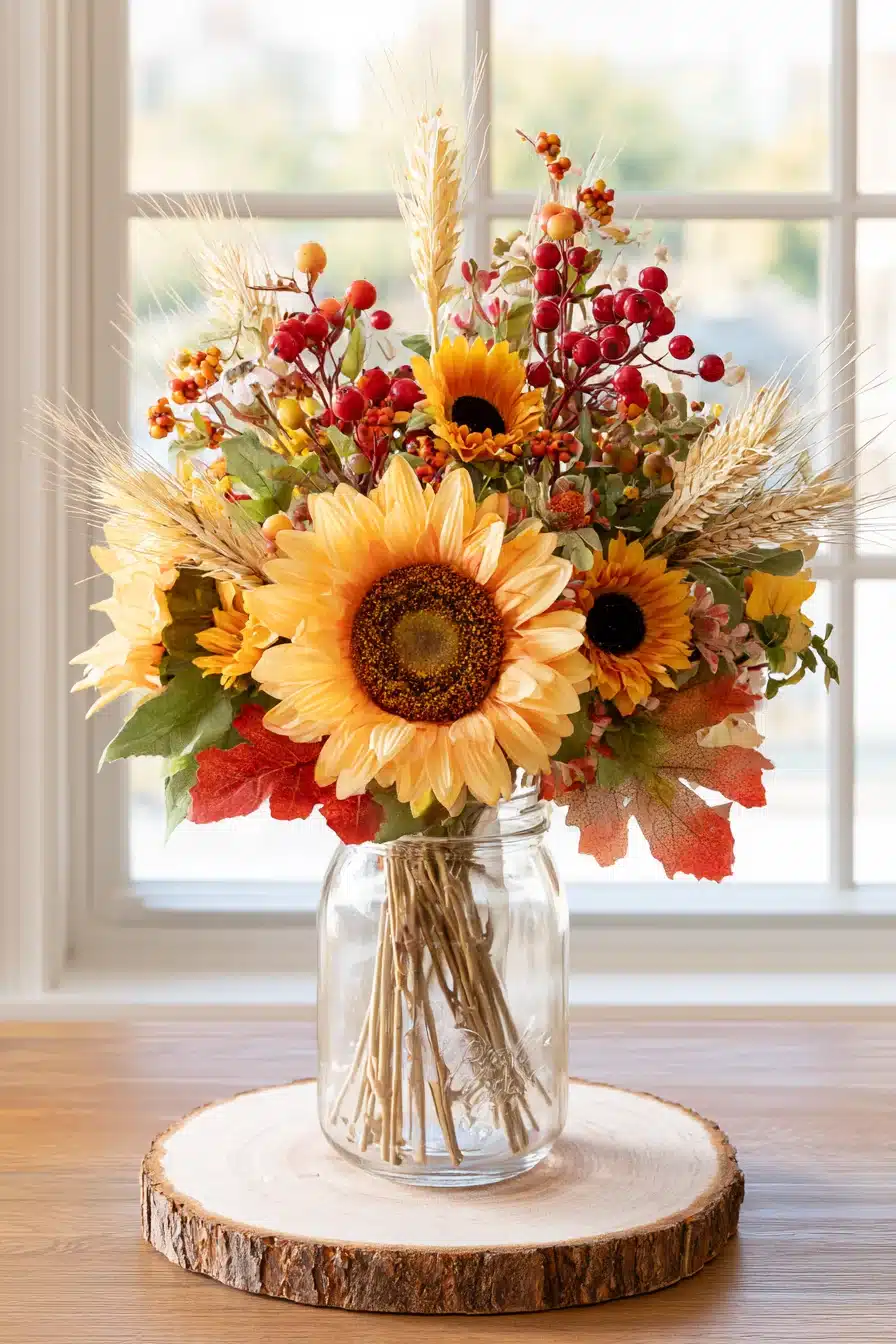 27 Cozy Fall Mason Jar Centerpieces That Bring Autumn Charm to Your Table