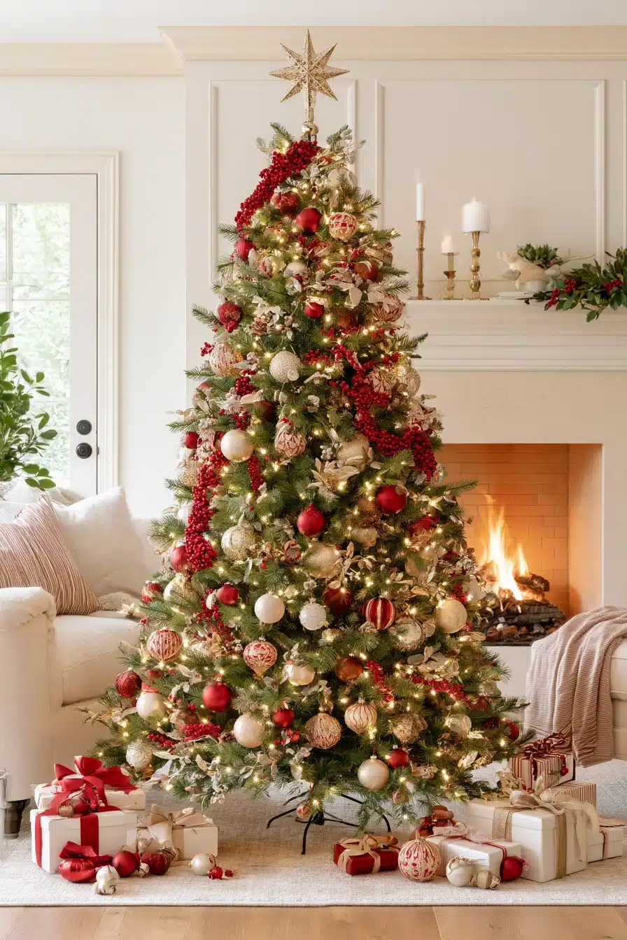 27 Timeless Traditional Christmas Tree Ideas for a Warm and Festive Home
