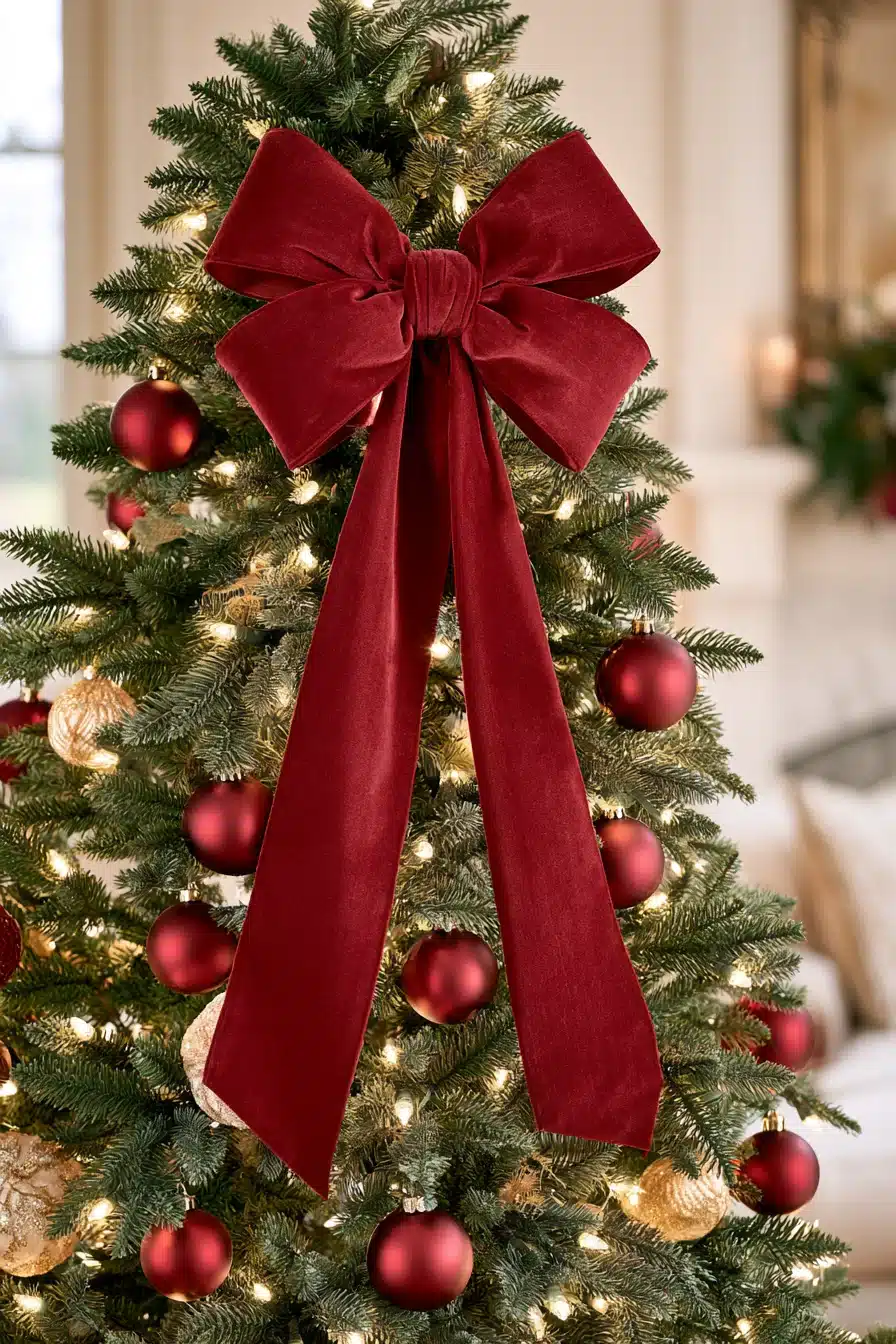 27 Elegant Burgundy Christmas Tree Ideas for a Warm and Festive Home