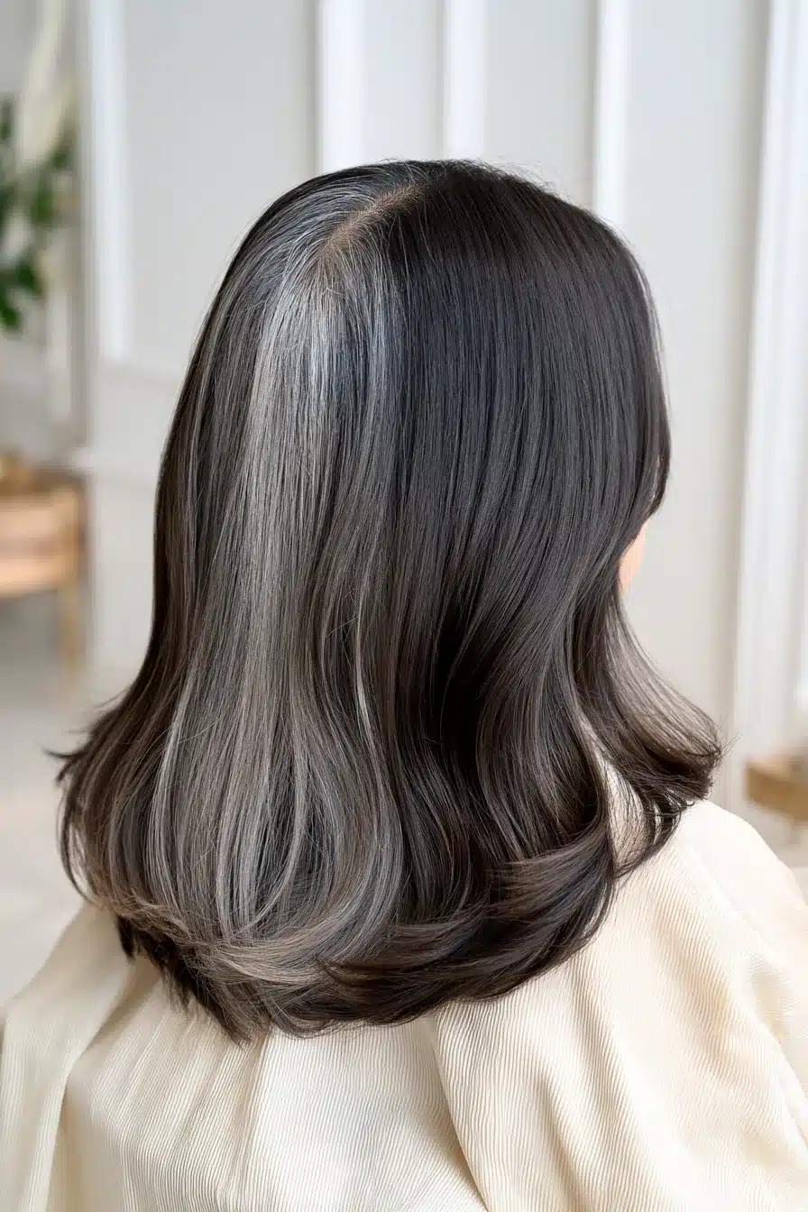 27 Beautiful Grey Blending Ideas for Dark Hair to Embrace Your Silver Strands