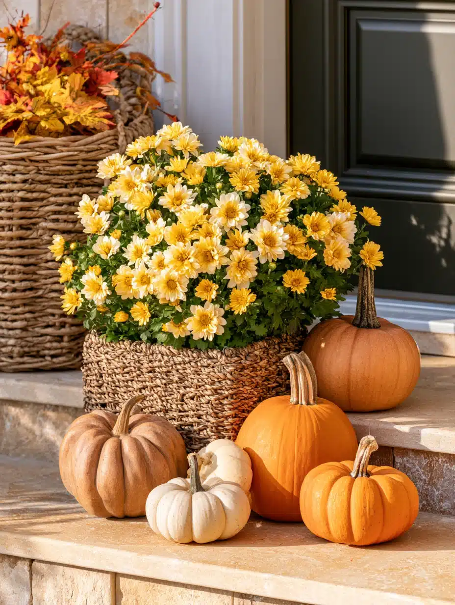 27 Beautiful Mums Front Porch Ideas for a Colorful Autumn Welcome