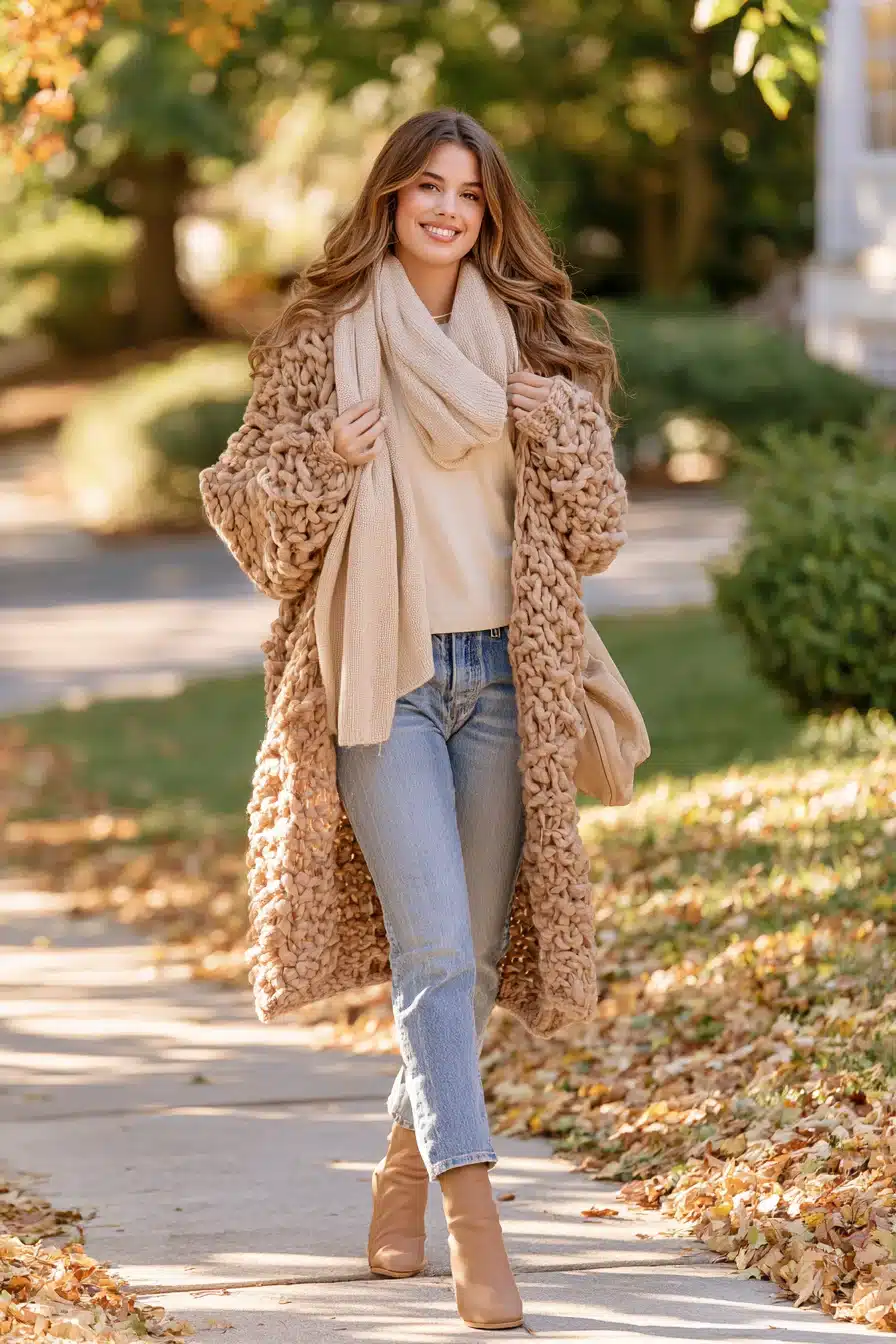 27 Cute Comfy Fall Outfits With Soft Knits and Cozy Layers
