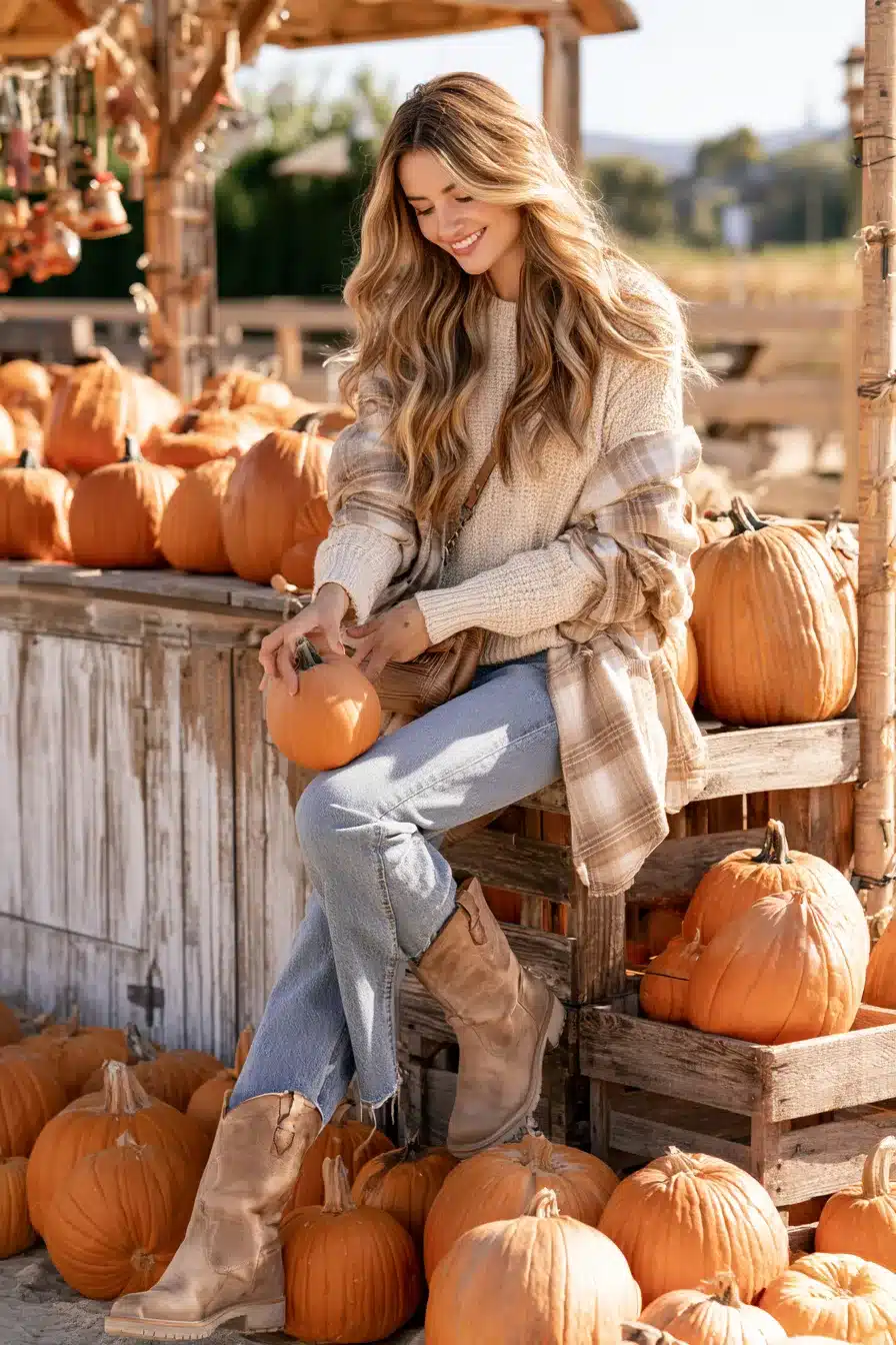 27 Cute Pumpkin Patch Outfit Ideas for a Cozy Autumn Adventure