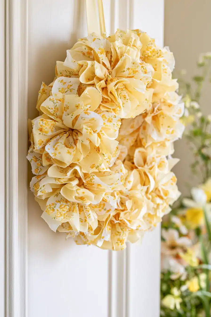 27 Charming Rag Wreaths to Add Cozy Color and Handmade Style to Your Door