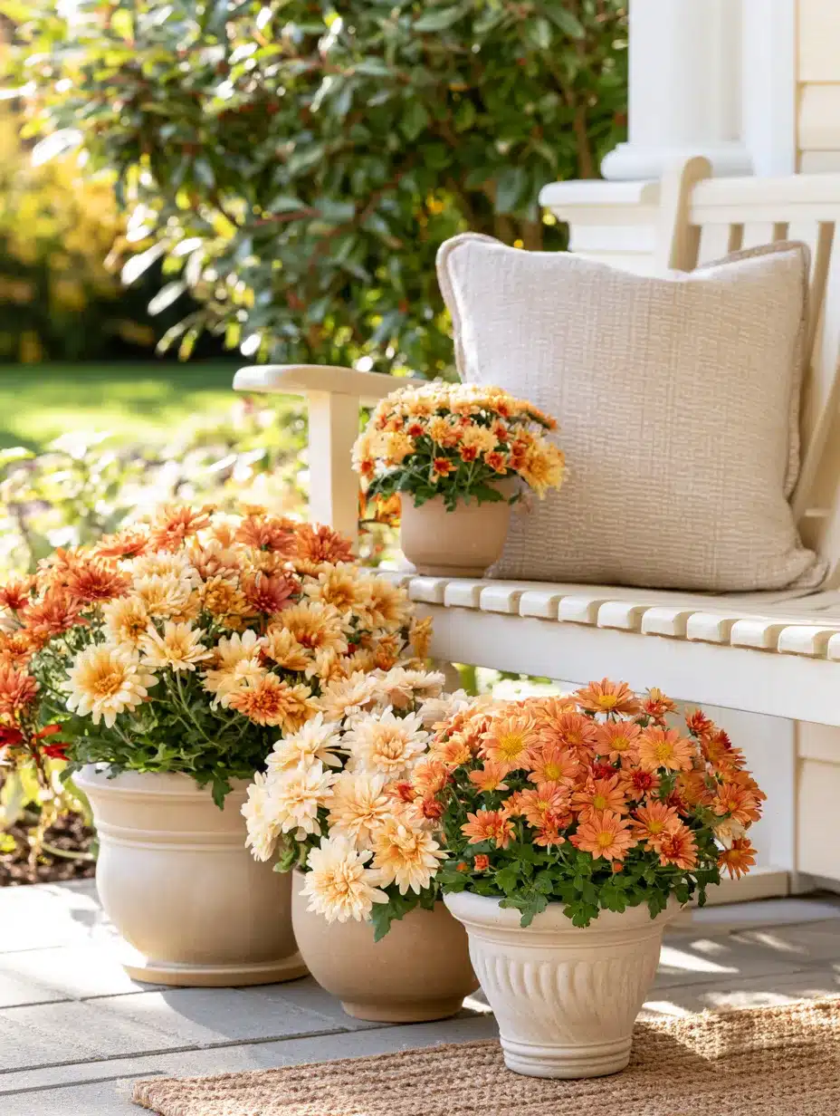 27 Beautiful Mums Front Porch Ideas for a Colorful Autumn Welcome