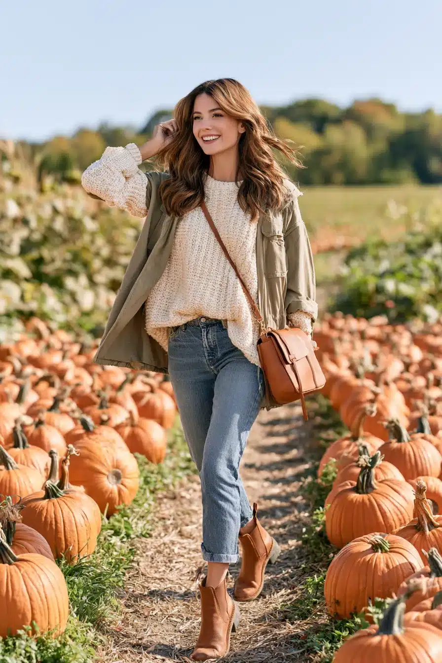 27 Cute Pumpkin Patch Outfit Ideas for a Cozy Autumn Adventure