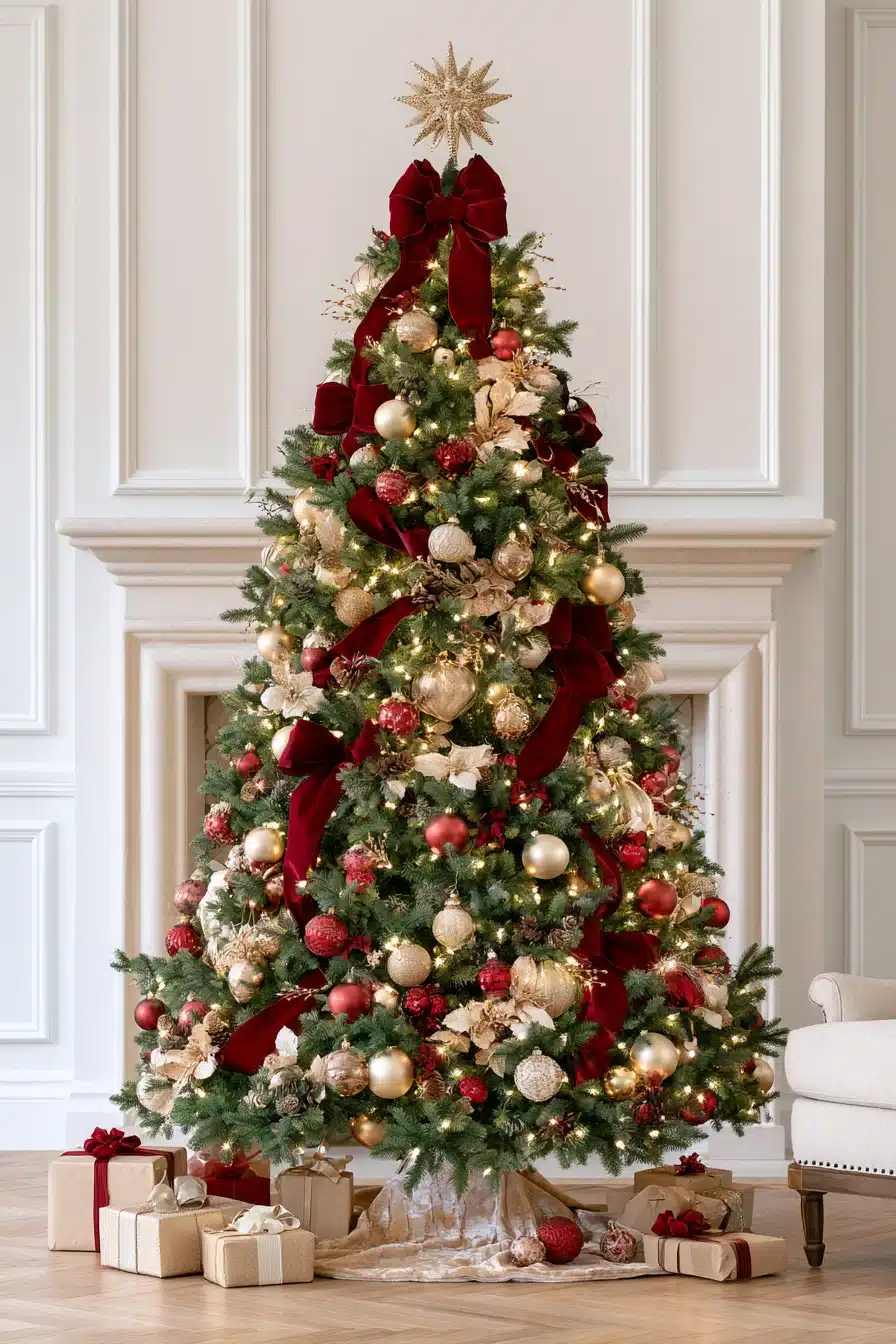 27 Timeless Traditional Christmas Tree Ideas for a Warm and Festive Home